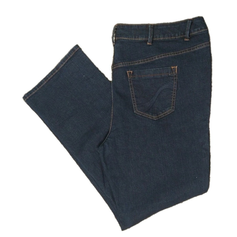 Lane Bryant Genius Fit Jeans Slim Boot Straight Fit Womens Plus 24 Average
